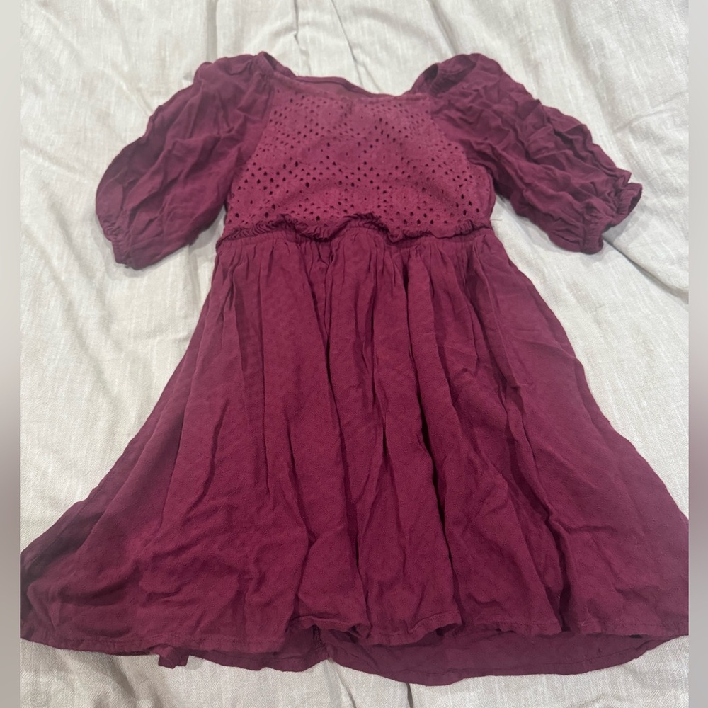 Girls Art Class Burgundy Dress. Size S (6/6x).